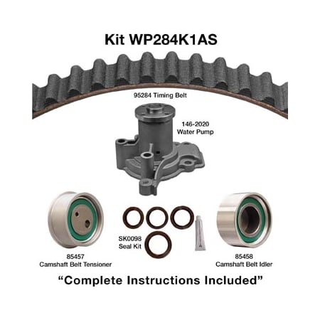 Dayco 97-07 Hyundai-Kia 2L Water Pump Kit, Wp284K1As WP284K1AS